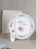 Happy Anniversary Cake Plate w/ Server (French) With Gift Box